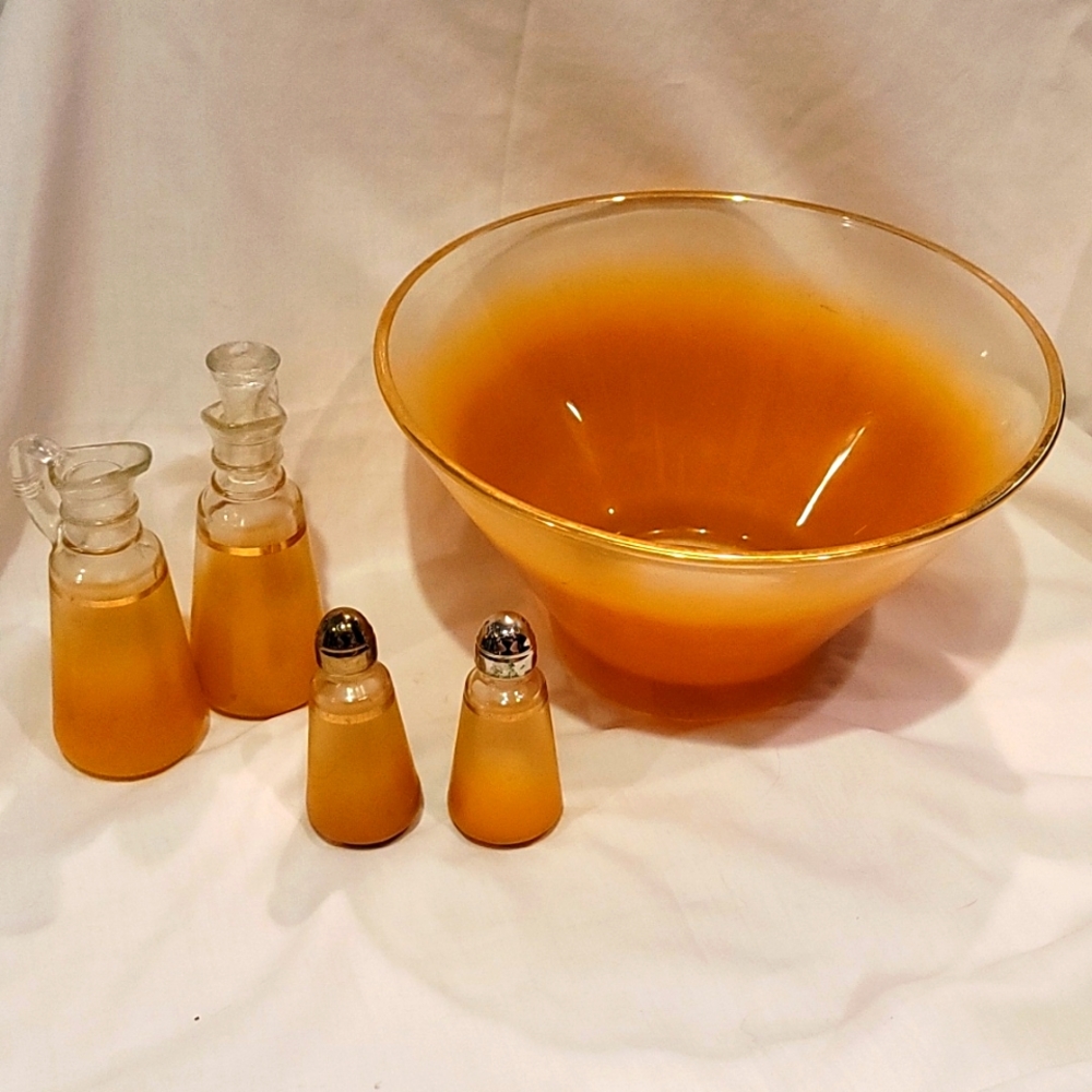 1950's Blendo Orange Serving Set.